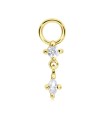 Dangling CZ Silver Charms CH-353